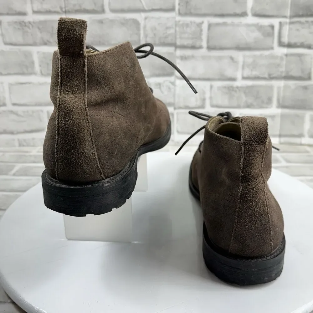 Banana Republic Men's Size 11.5 Brown Suede Distressed Chukka Ankle Boots